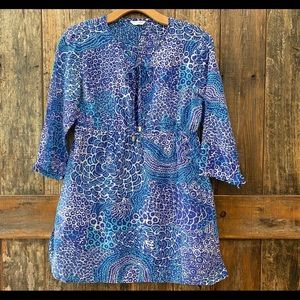 Trina Turk, M, Blue, Swim Cover-Up beach